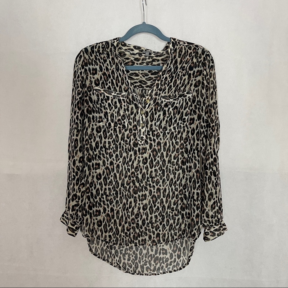 Charlotte Russe Size S cheetah blouse